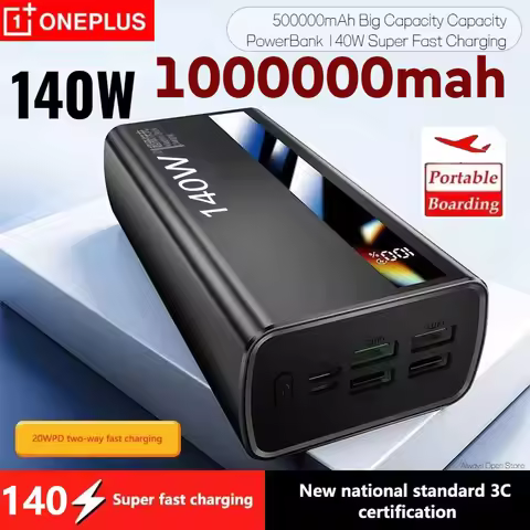 Oneplus 500000mAh Large Capacity PowerBank 140W Super Fast Charging Portable External Battery Powerb