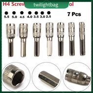 [TWILIGHT] H4 Screw Metric Driver Tool Drill Bit M2.5-5.5mm Hex Shank Hex Nut Socket