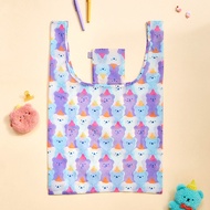 [BUTTER SHOP] Large Size Handy Reusable Market Bag - Cuddling Bears