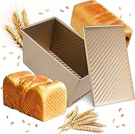 Toast Bread Baking Mould 450 g Dough Non-Stick Bread Baking Mould with Lid Baking Mould Loaf Tin Ext