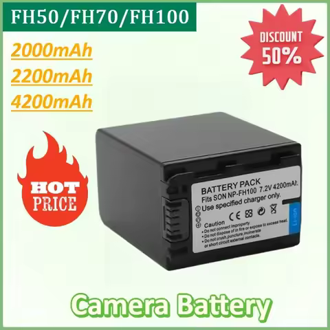 New Camera Battery for Sony NP-FH30 NP-FH40 NP-FH50 NP-FH70 NP-FH100 DSC-HX1 HX100V HX200 HX200V DSL