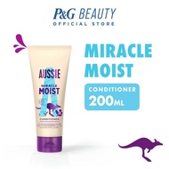 Aussie Miracle Moist Conditioner - Moisture-Quenching, Replenishes Dry, Damaged, Brittle Hair, 200ml