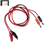 (R) Alligator Clip to Banana Plug Probe Cable Test Lead 90cm 3Ft