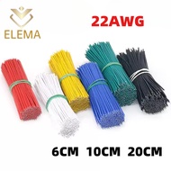 50/100Pcs Double head Tin-Plated PCB Bread board Jumper Cable Wire Connector Wire 22AWG 6cm 10cm 20c