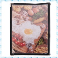 (WTQA) Transparent Restaurant Menu Covers for A4 Size Book Style Cafe Bar 8 Pages 16 View