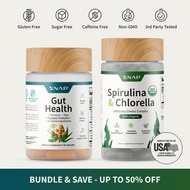 Gut Health Bundle - Snap Supplements - Gut Health + Spirulina & Chlorella -  Supplement Bundle Prebi
