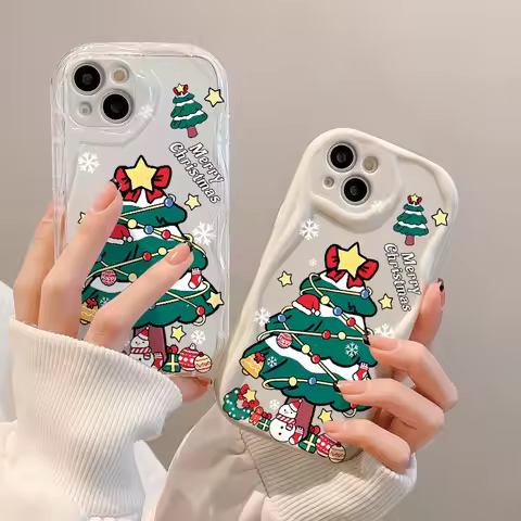 Christmas Tree Pattern Phone Case For Realme 14 5G 13 Pro Plus 14X 13 12 11 10 9 8 8i 9i C75 C65 C63