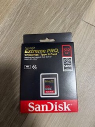 SanDisk Extreme PRO CFexpress Type-B 記憶卡 512GB [R:1700 W:1400] (SDCFE-512G)