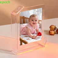 EPOCH Acrylic Photo Frame, 5/6/7/8 Inch Modern L-shaped Tabletop Stand, Artwork Frame Transparent De