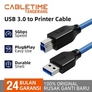 CABLETIME USB Printer Cable 3.0 USB-A to USB-B Male to Male For Scanner