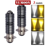 YUMOON Universal 12V-80V 2000LM Dual Color Headlight Bulbs P15D H6 PX15D LED Motorcycle Hight H6 Sco