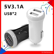 [KC] Long-term Load Aging Test Car Charger Stable Output Car Charger Fast Charging Car Phone Charger with Dual Usb for Apple Huawei Xiaomi Samsung 5v 3.1a Type-c Adapter