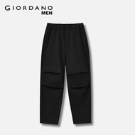 Giordano Men City Wander Collection Elastic Waist And Knee Pleated Cuffs Pants