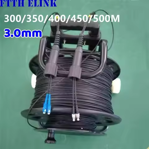 Armored optical Patch cord 2C TPU LC-LC 300m350m400m450m500m with PCD310 drum 2 core SM 3mm waterpro
