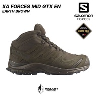 Salomon - XA Forces Mid GTX EN [Earth Brown] รองเท้าผู้ชาย คอมแบท รองเท้าบูท สำหรับเดินป่า ลุยโคลน ส
