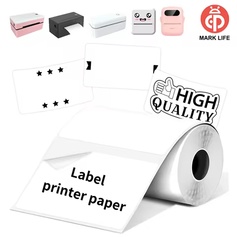 Marklife Thermal Printer Papers White Labels Sticker Thermal Adhesive Paper Compatible For P50 D100 