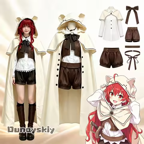 Mushoku Eris Boreas Greyrat Cosplay Cat Ear Cape Outfit Costume Eris Wig Shoe Roleplay Outfit Hallow