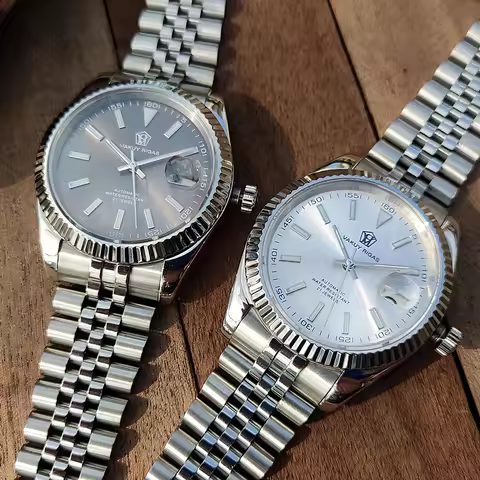 Quartz Watch with Miyota 2315 Movement Day Series Artificial Sapphire Mirror Fluent Bezel Jubilee Br