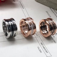 💜BVLGARI 寶格麗 鏤空陶瓷戒指 男女同款 情侶款
