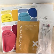 Inna Organic 檸檬茶樹平衡精油面膜  & 提提研 TTM 超導水保濕面膜 & 提提研 TTM 超恆定修護面膜 & 提提研 TTM 超錠光亮白面膜 & Luerling NMN 水潤補濕面膜