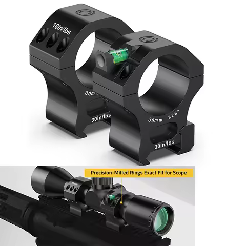 CVLIFE 30mm Scope Rings - Precision Scopes Mount with Level Bubble for Picatinny Rails - 2 Pieces 0.