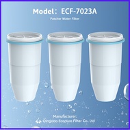 【3 pack】 ECF-7023 Water cartridge for Zerowater jugs Alkaline water purifier Zero water filter pitch