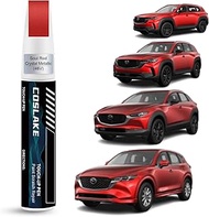 Car Touch Up Paint(Soul Red Crystal Metallic(46V)) for Mazda, Car Paint Scratch Repair Kit, Quick & 