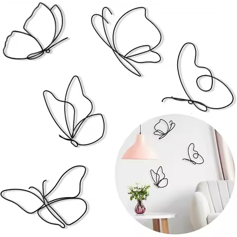 Metal Butterfly Wall Decor (5 Butterflies) Butterfly Metal Wall Art Metal Butterfly Wall Decor Five