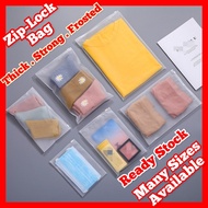 Zip Lock Plastic Bag Frosted Plastic Bag READY STOCK Double Matte Zipper beg Travel Cloth Storage ZipBeg Easy Use Zip Lock Bag in Ascension Sense