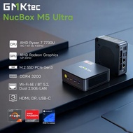 GMKtec M5 Ultra MINI PC Ryzen7 7730U DDR4 3200MT/s Win11 Pro WiFi 6E BT5.2 Dual Cooling Fans 2.5G LA