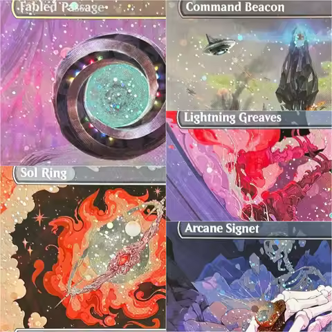 GalaxyFoil(sol ring/arcane signet)Magical Proxy Black Top Quality Proxy Playing Cards Gathering Boar