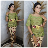 Kanaya Setelan Kebaya brokat bali terbaru 2021 kebaya rang rang sabrina serena dan Rok batik obi Keb