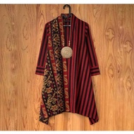 ( READY STOK ) outer tenun-outer tenun wanita-kardigan tenun-Long outer tenun-blazer tenun