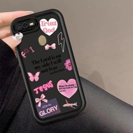 Label Bowknot Heart Phone Case For OPPO F5 Youth F7 F9 F11 Pro F19 F21 Pro Protector Shockproof Soft