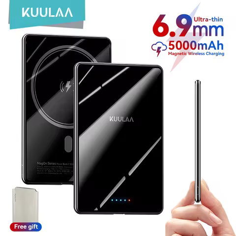 KUULAA Magnetic Power Bank 5000mAh 10000mAh Portable Charger 20W Fast Charging External Battery For 