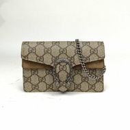 GUCCI Dionysus酒神超Mini16.5老花PVC銀扣肩背包