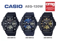 แท้แน่นอน 100% Casioผู้ชาย กันน้ำ หน้าจอใหญ่ Casio AEQ-120W, AEQ-120W-1A, AEQ-120W-2A, AEQ-120W-9Aแบต 10 ปีอุปกรณ์ครบทุกอย่างพร้อมใบรับประกัน CMG  สินค้าพร้อมส่ง