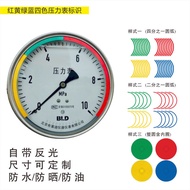 Pressure Gauge Label Pressure Gauge Three-Color Label Sticker Pressure Gauge Tag Instrument Inspecti