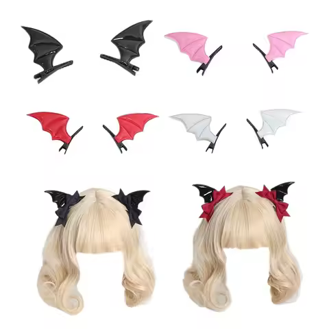 Fashion Bat Wings Hair Clip Y2K Style Barrette for Cosplay Parties and Halloween Holiday Party Decor