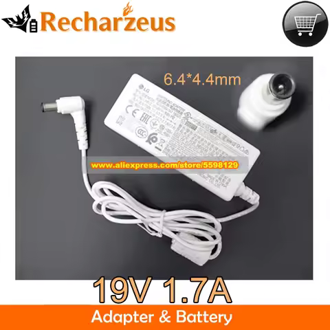 Genuine 19V 1.7A AC Adapter ADS-40SG-19-3 Laptop Charger for LG FLATRON 22EN43T-B E2242C-BN 22MP55HA