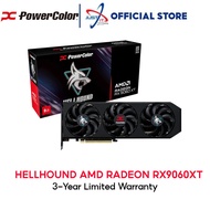 POWERCOLOR AMD Radeon RX 9060 XT HELLHOUND 8GB / 16GB GDDR6 GRAPHICS CARD ( POWER-RX9060XT 16G)