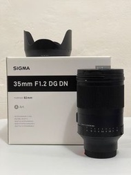 有盒 9成新 sigma 35mm f1.2 dg dn Sony e mount