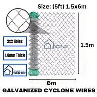 Cyclone Wires High Quality Commercial Chain Link Mesh with Opening 2x2 Interlink Wire Fence Metal Cy