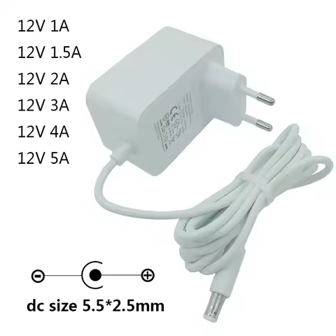 12V Power Supply 3A White 1A 1.5A 2A 3A 4A 5A 2 Amp Source 12V3A 36W 12V 3A White Power Supply 1.5A