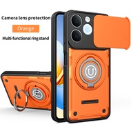 For Realme C63 C61 Cover Magnetic Armor Shockproof Ring Holder Phone Case Wireless Charge Phone Cove