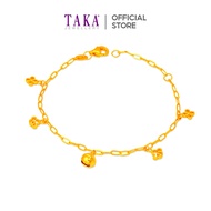 TAKA Jewellery Blooming Bell & Cloud 916 Gold Baby Bracelet