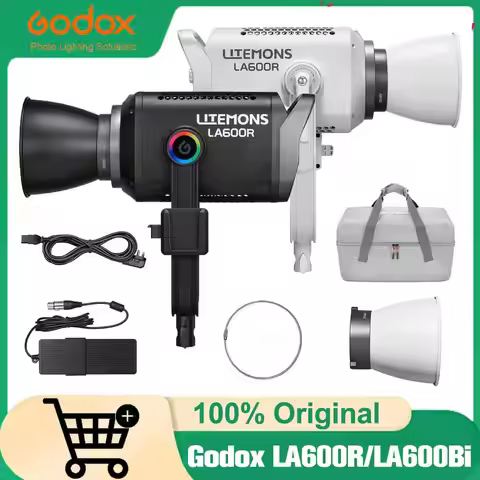 Godox LA600R/LA600BI 600W Full-color RGB & Bi-color LED COB Video Light Highlight Fill Light DMX & A