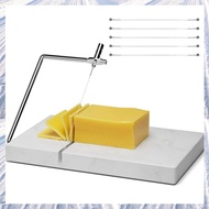 (NDPB) Cheese Slicer Cheese Cutter with 5 Replacement Cutting Wire Marble Board Cheese Slicer for Ki