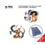 3D Printed 8 Pieces Samla Clip For Ikea Box  (5/11/22 Or 45/65 Liter)