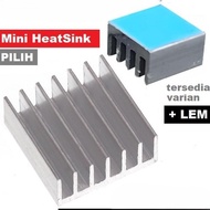 Aluminum Heatsink 8.8x8.8x5mm + Adhesive Option Glue